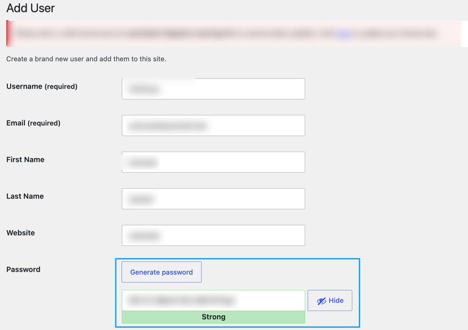 Image showing to generate password. 