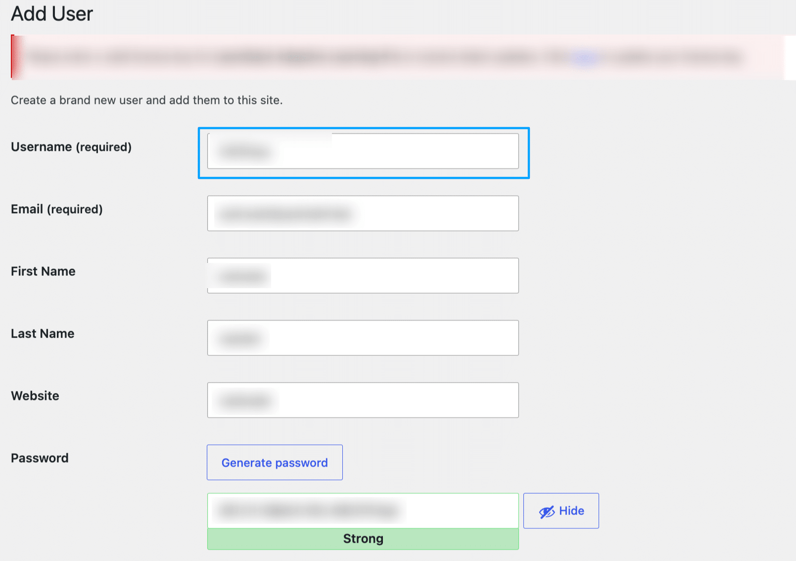 Image showing to Add user.