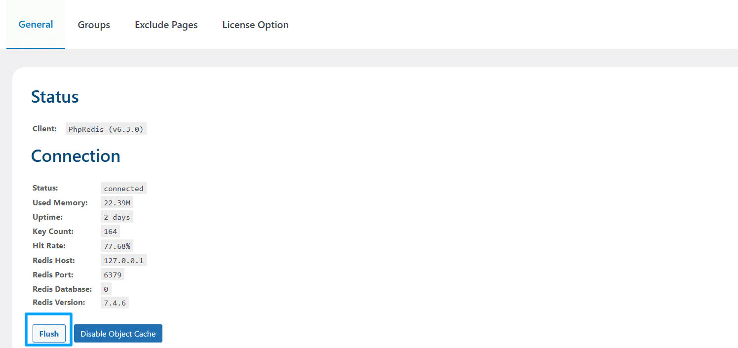 Image showing Refresh Your Cache with a Single Click by clicking flush.