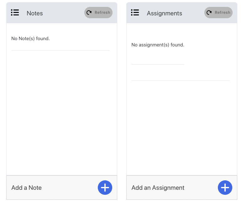 share notes and assignments