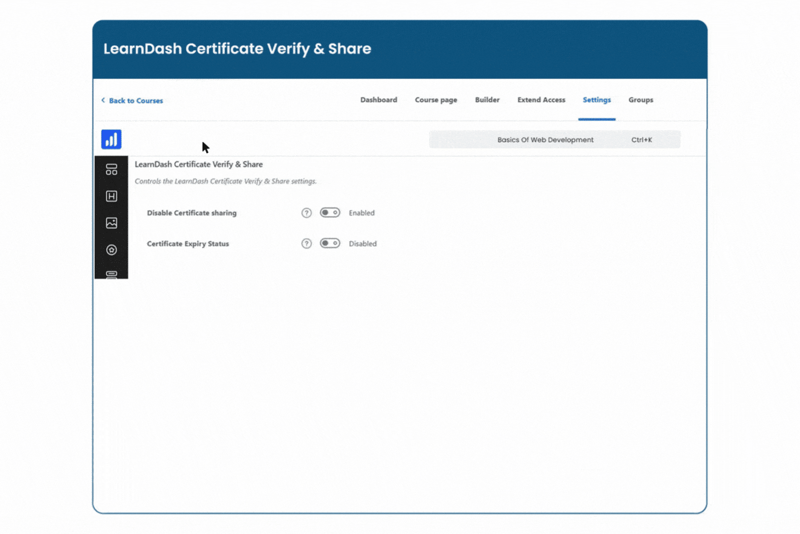 Image showing Restrict Certificate Sharing When Needed.