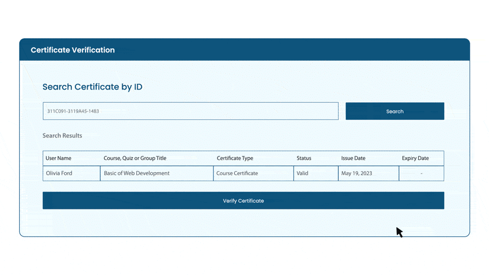 Image showing Download Verification Information as a PDF.