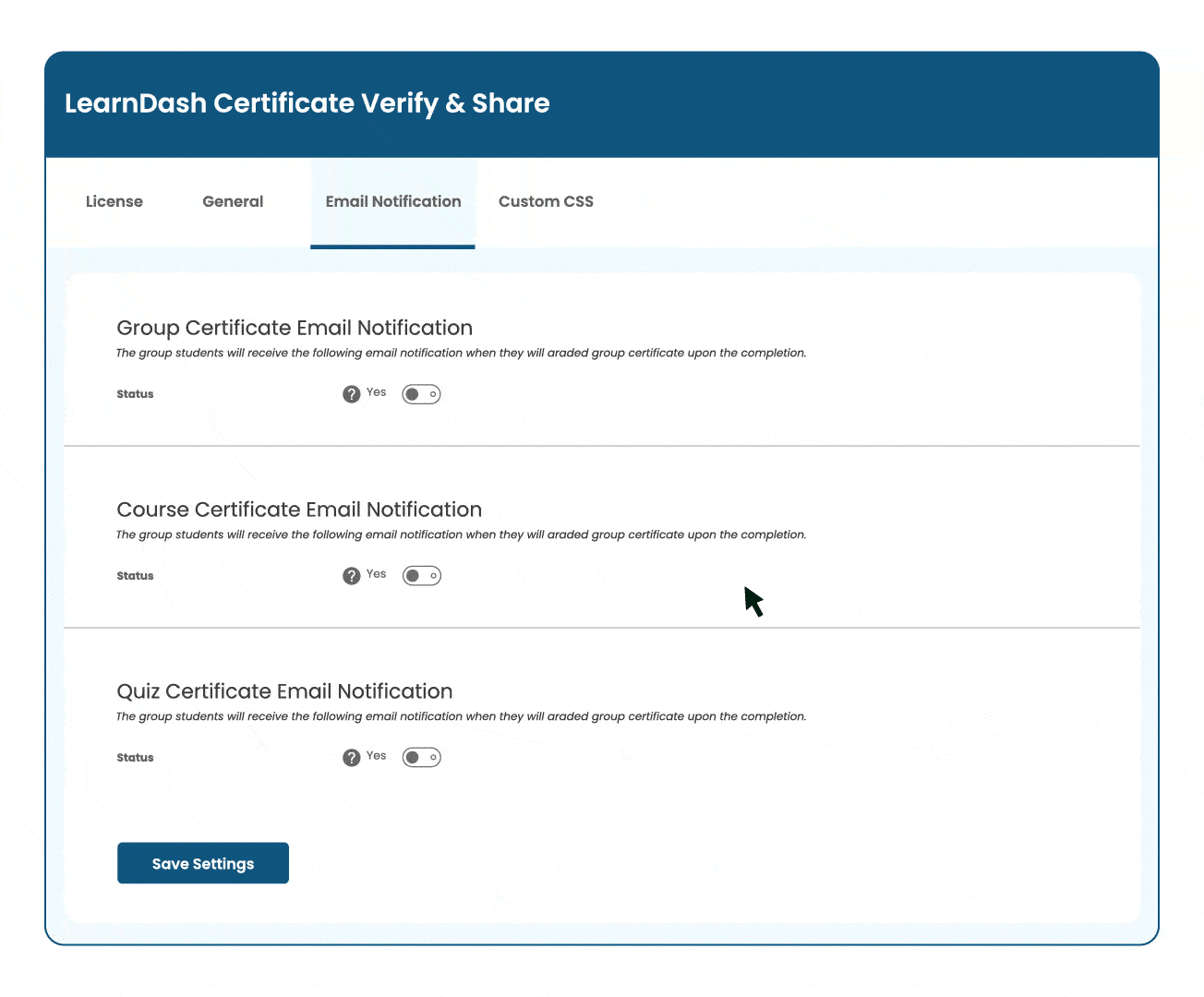 Image showing Send Customized Email Notifications.