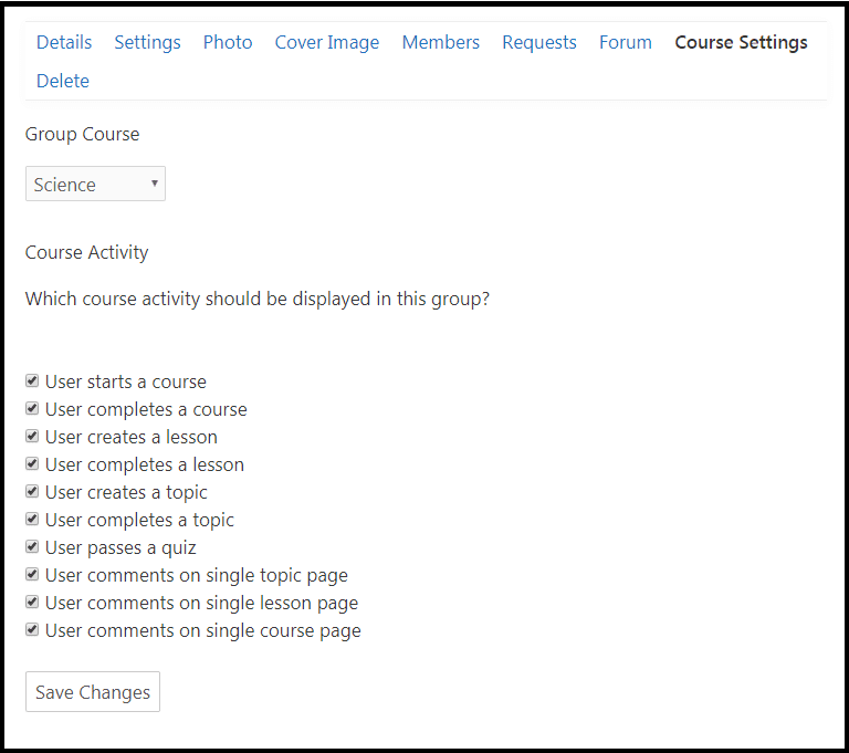 BuddyPress-LMS-Activity