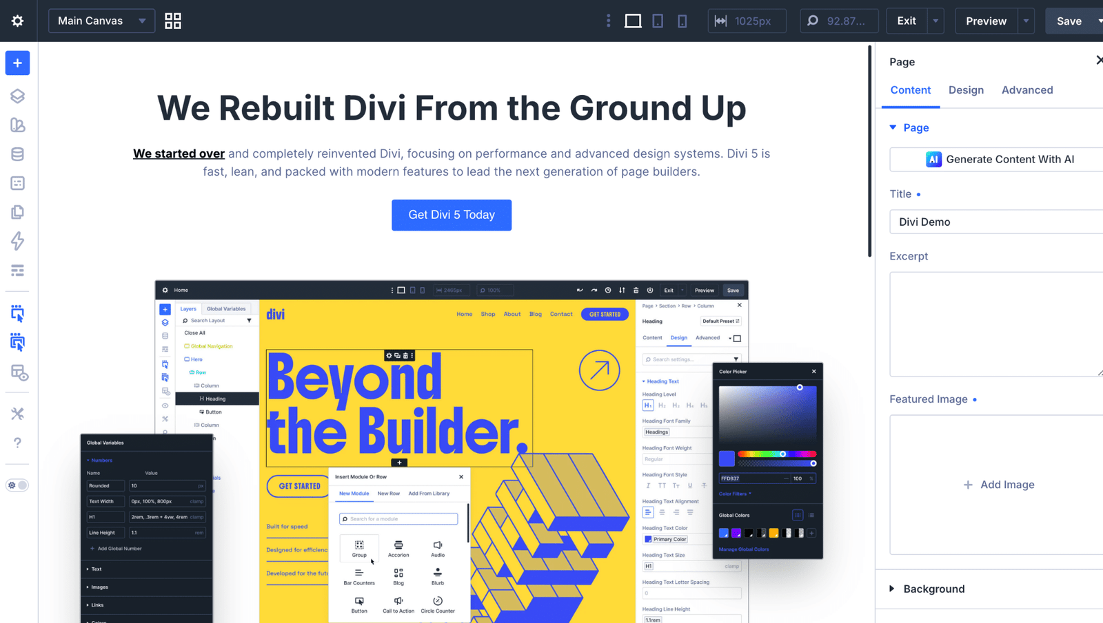 Image showing Divi website builder. 