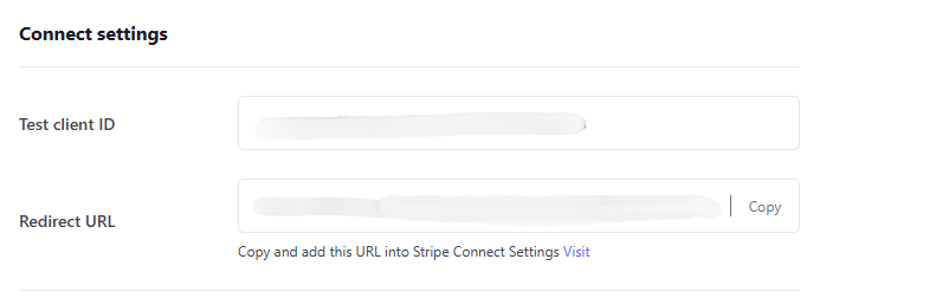 Image showing connect settings in WordPress