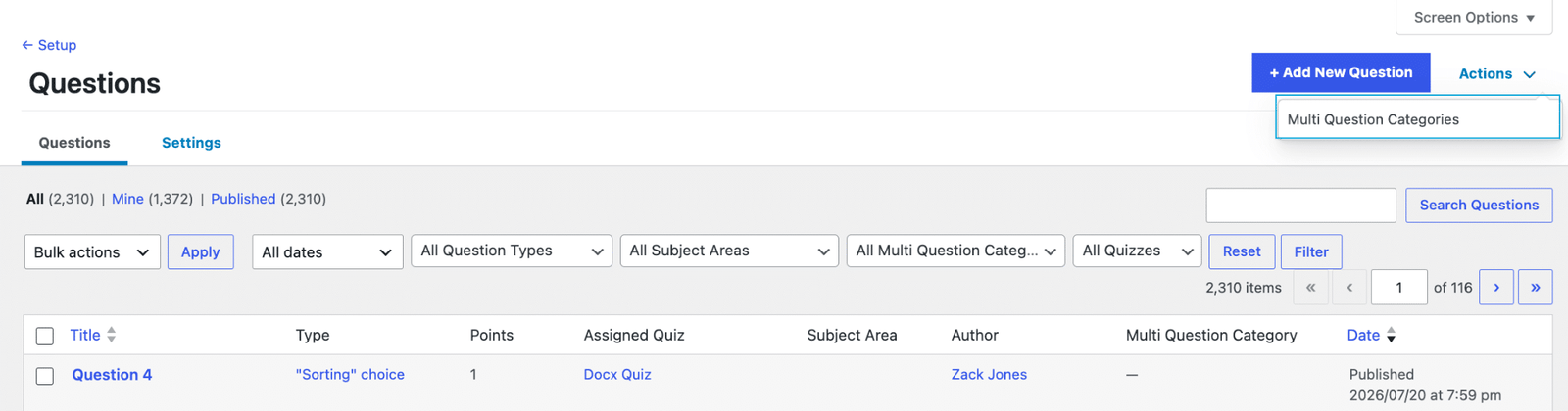 Image showing setup questions. 