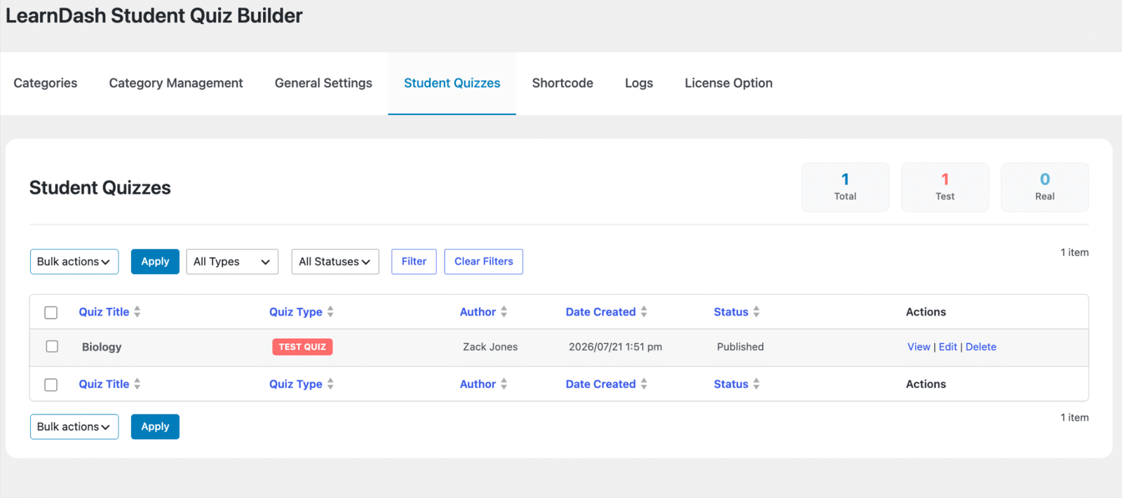 Image showing student quizzes. 