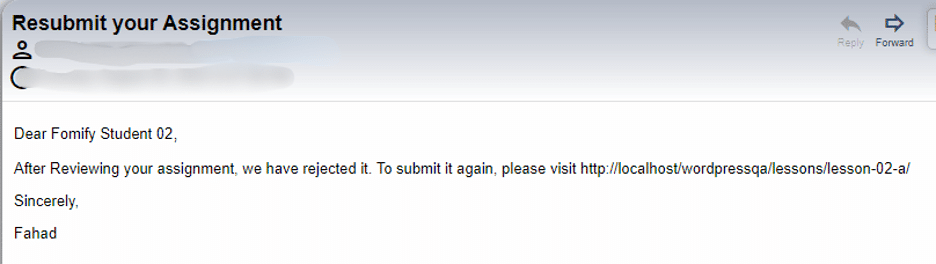 Image showing option to resubmit your assignment.