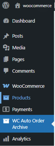 Image showing the first step on how to set up the WooCommerce Auto Archive Orders add-on.