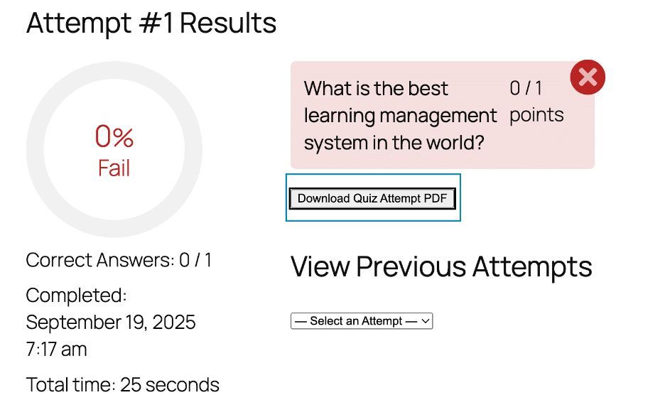 Image showing the first attempt result. 