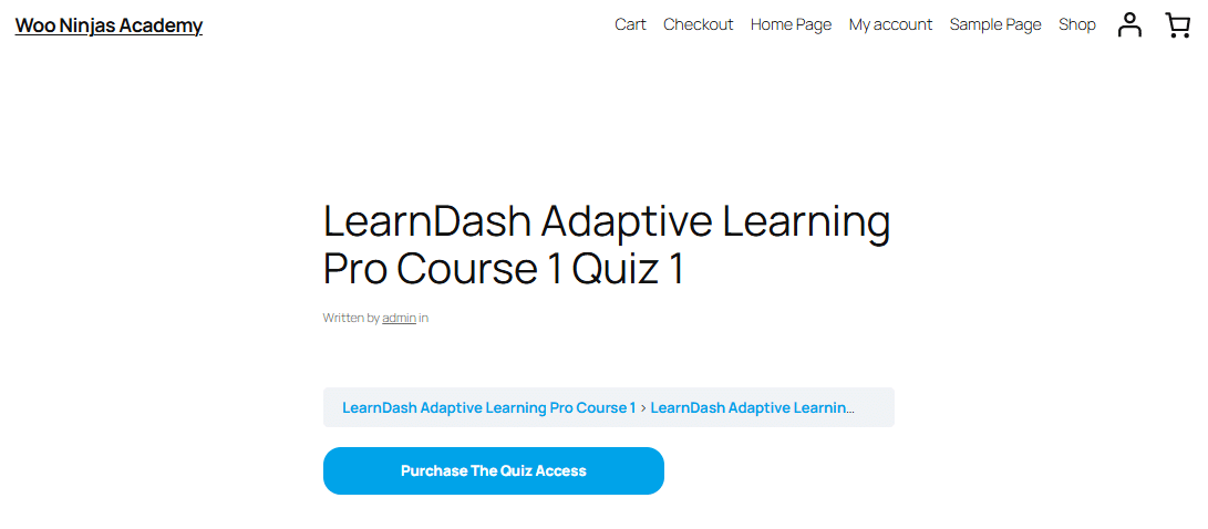 Image showing LearnDash adaptive learning pro course. 