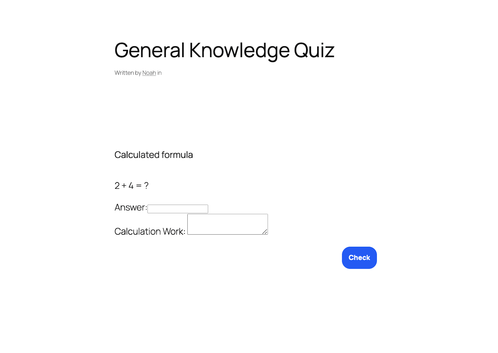 Image showing a general knowledge quiz. 