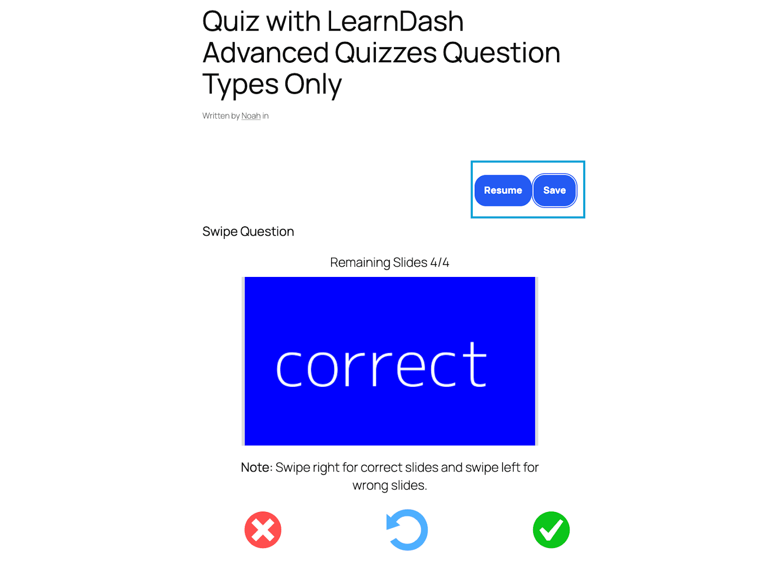 Image showing options of quizes with learndash advanced quizzes question types only. 