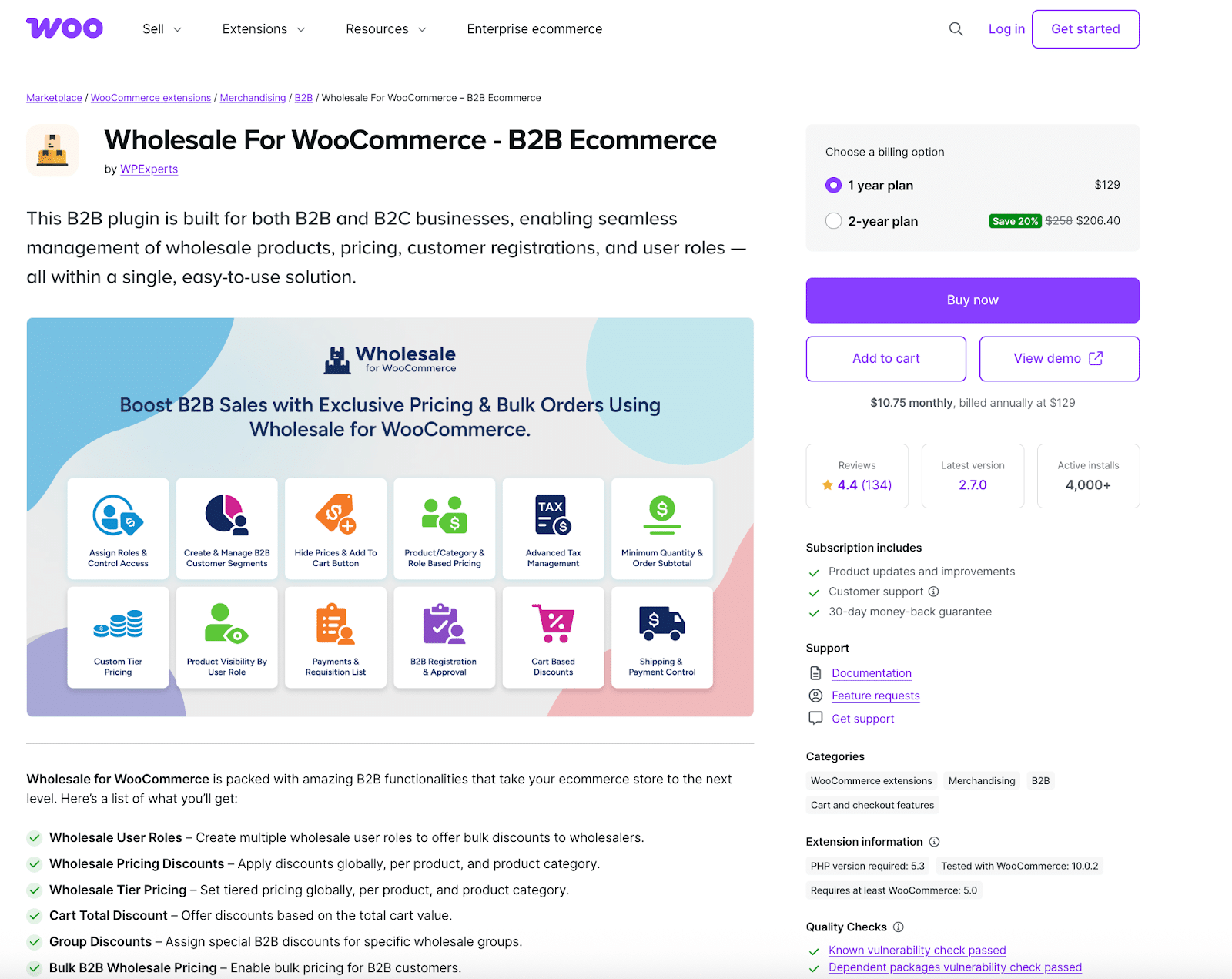 Image showing Wholesale For WooCommerce website dashboard.