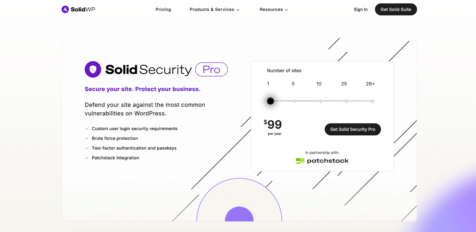 Image showing Solid Security Website front page.