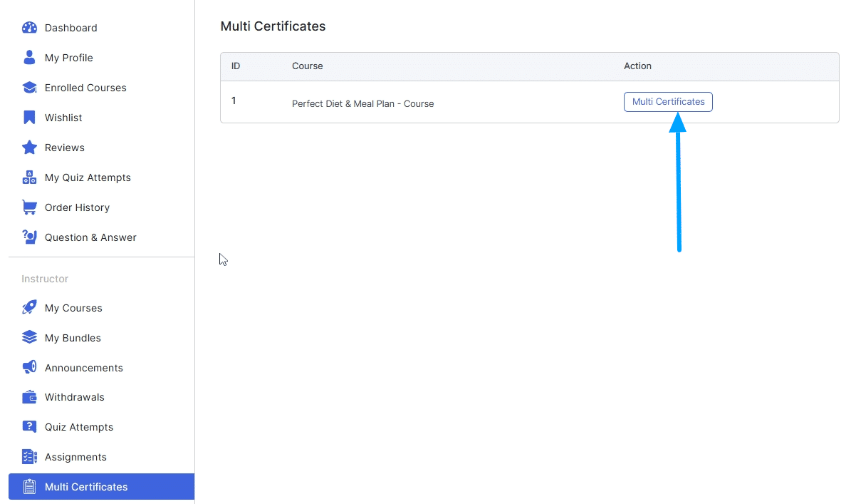Image showing multi certificates action plan. 