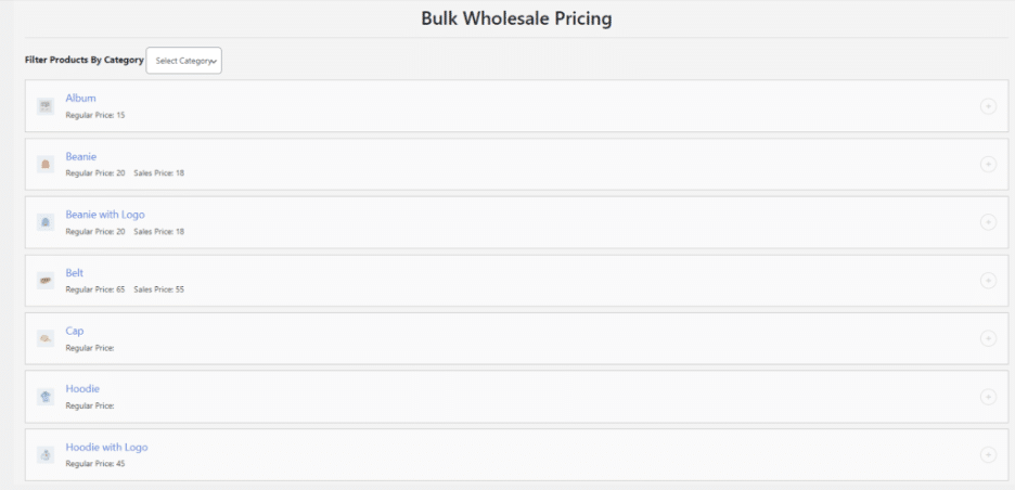 Image showing bulk Wholesale pricing.