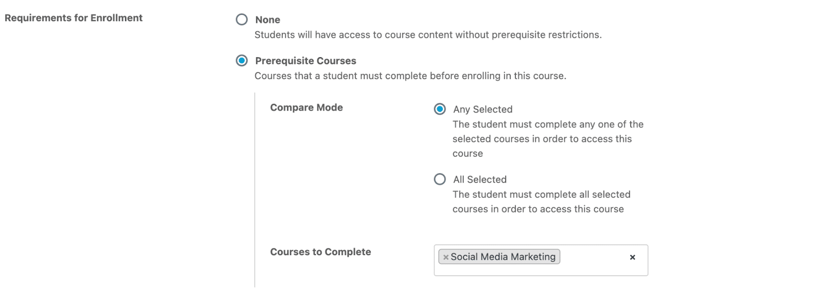 Image showing requirements for enrollment.