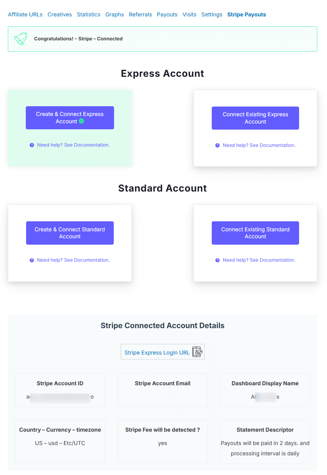 Image showing a congratulations stripe connection.