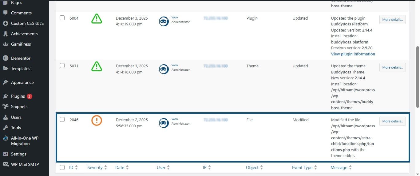 Image showing how to Use Change Tracking Tools for Full Site Visibility