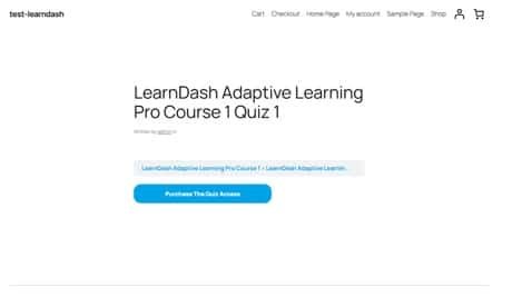 Image showing LearnDash adaptive learning pro course For Quiz.