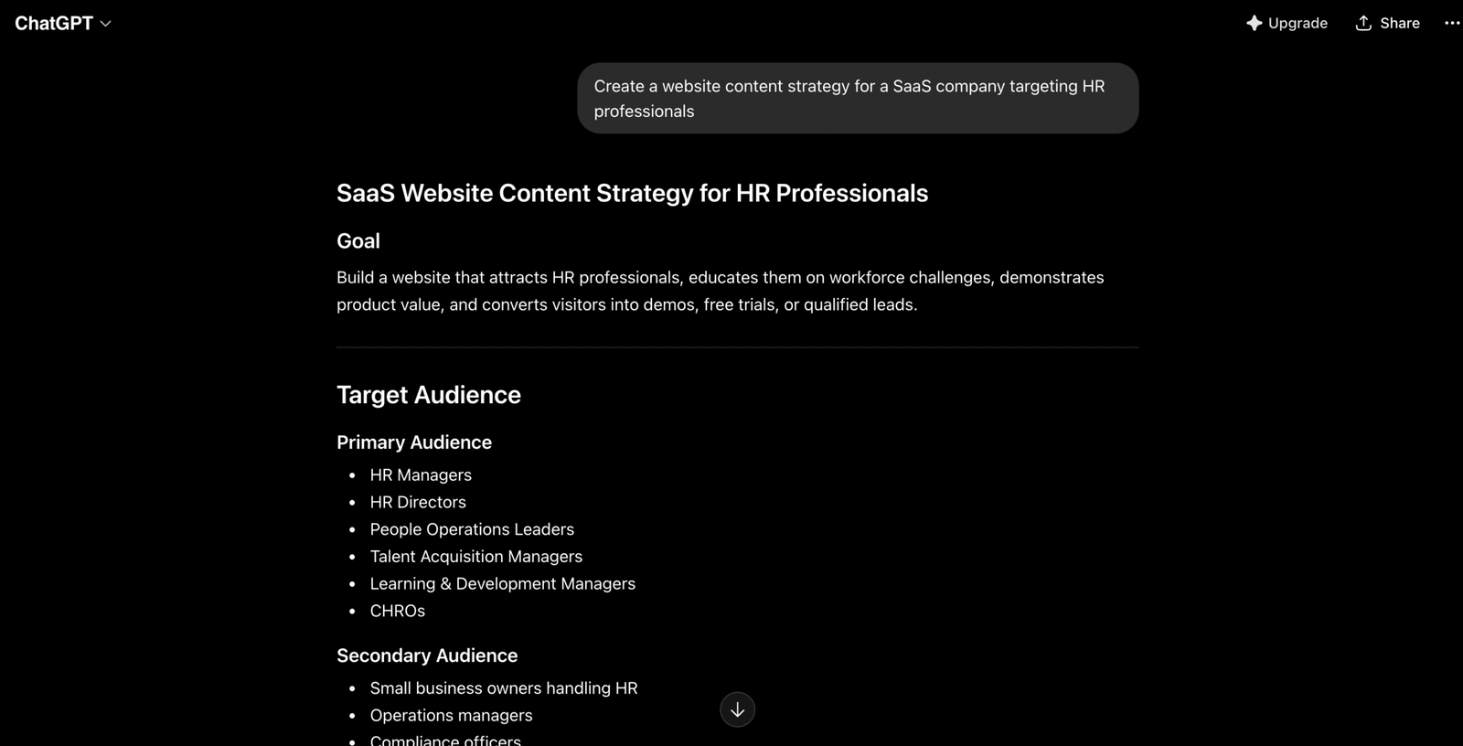 Image showing how to create website content strategy with AI.