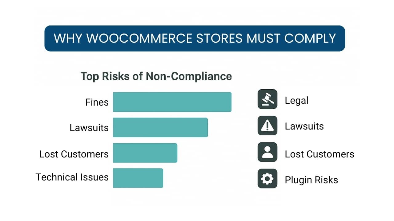 Image showing why WooCommerce stores must comply.