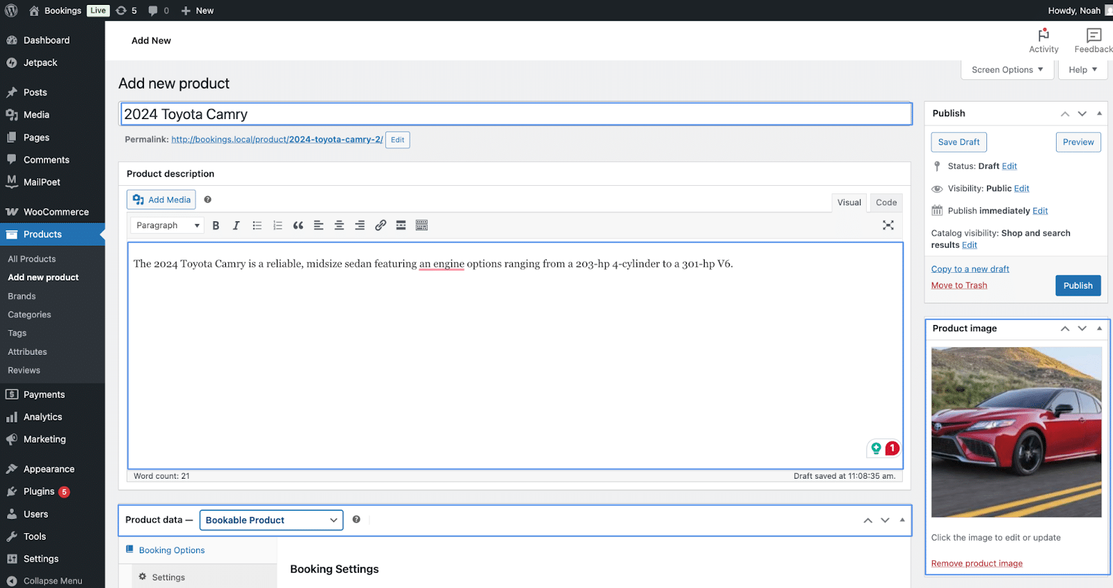 Image showing how to add a new product.