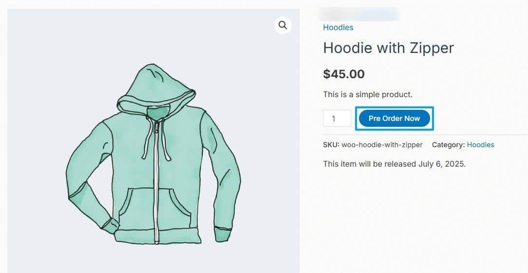 Product page showing Pre Order Now button with release date notice