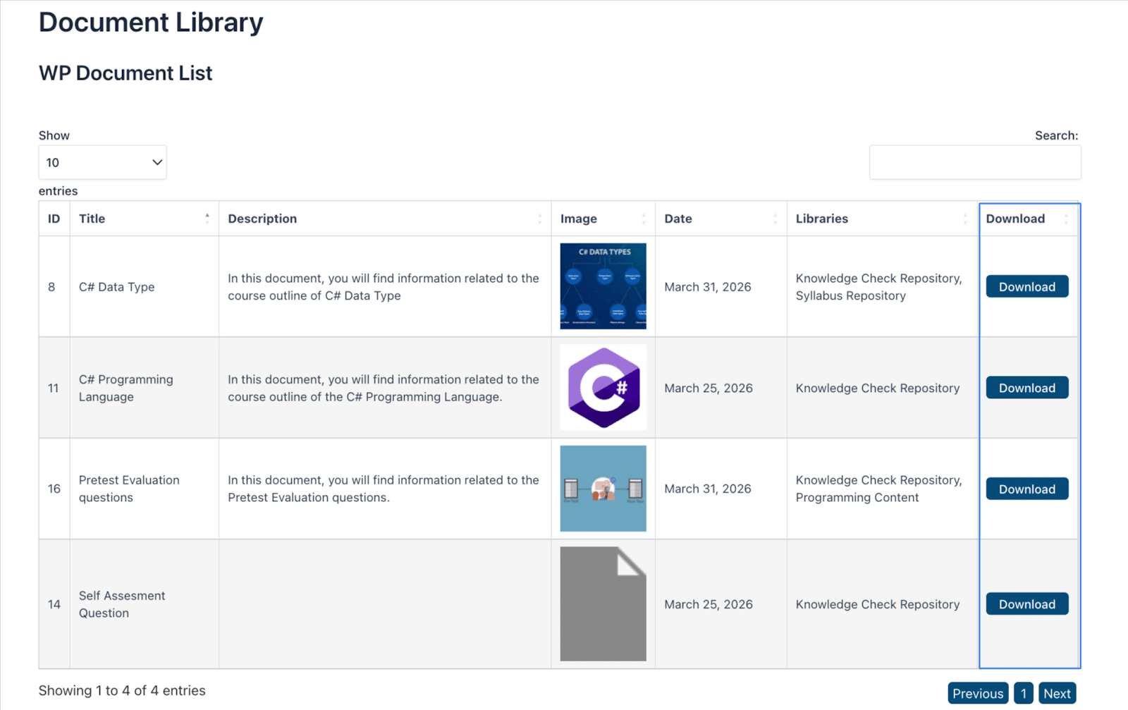 Image showing how to Provide downloadable resources.