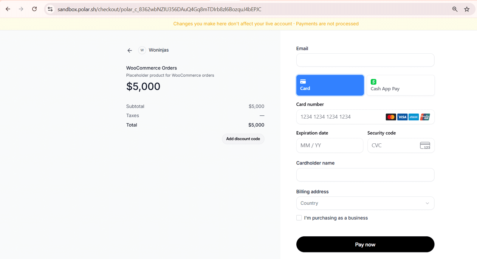 Image showing Payment is completed on Polar’s system.