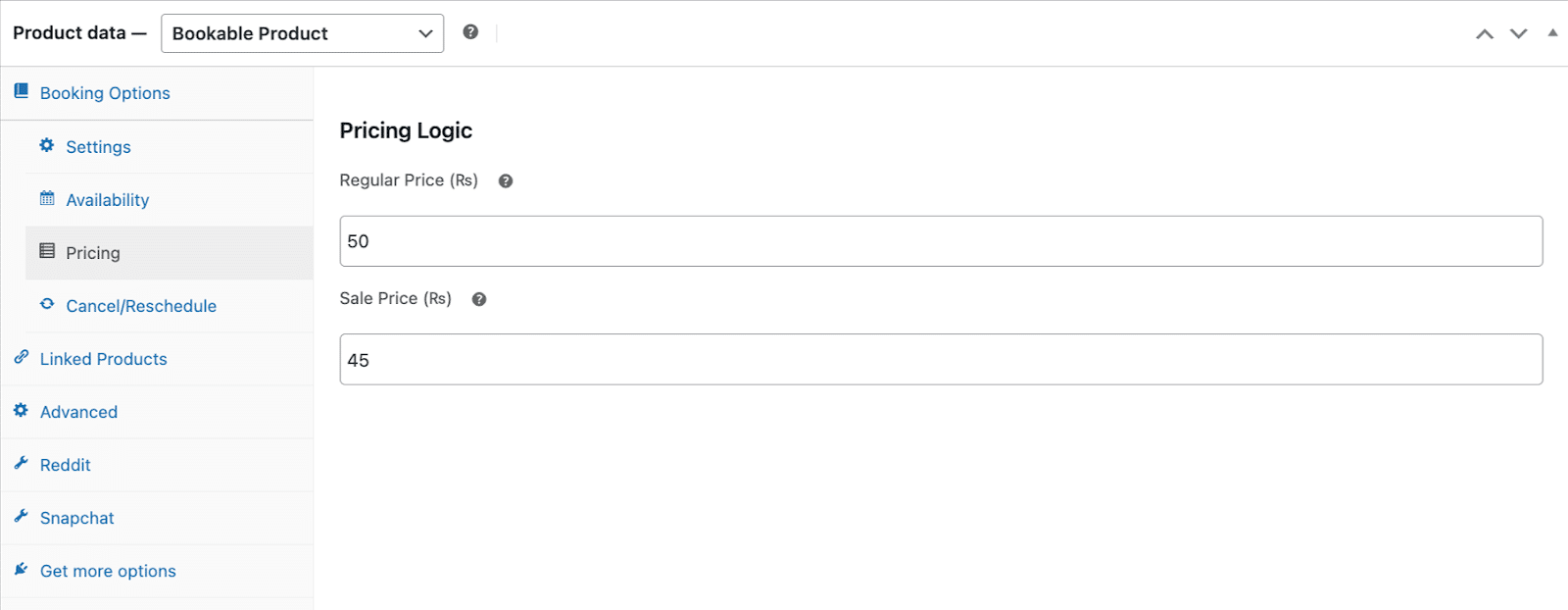 Image showing how to set the prices.