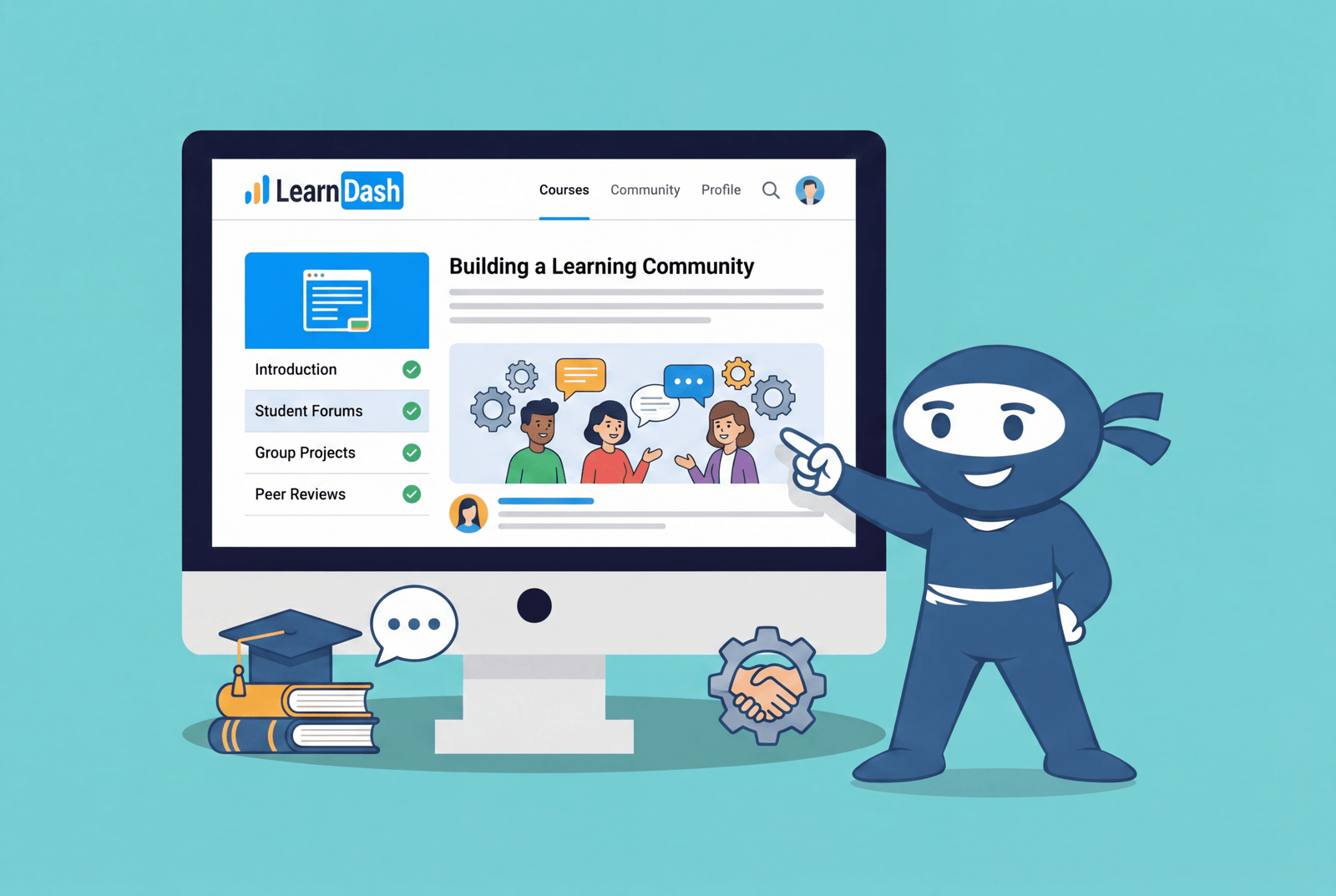 Image showing How to Build a Learning Community with LearnDash