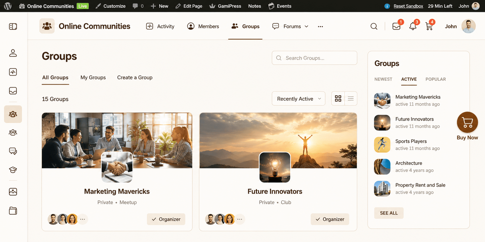 Image showing online community groups.