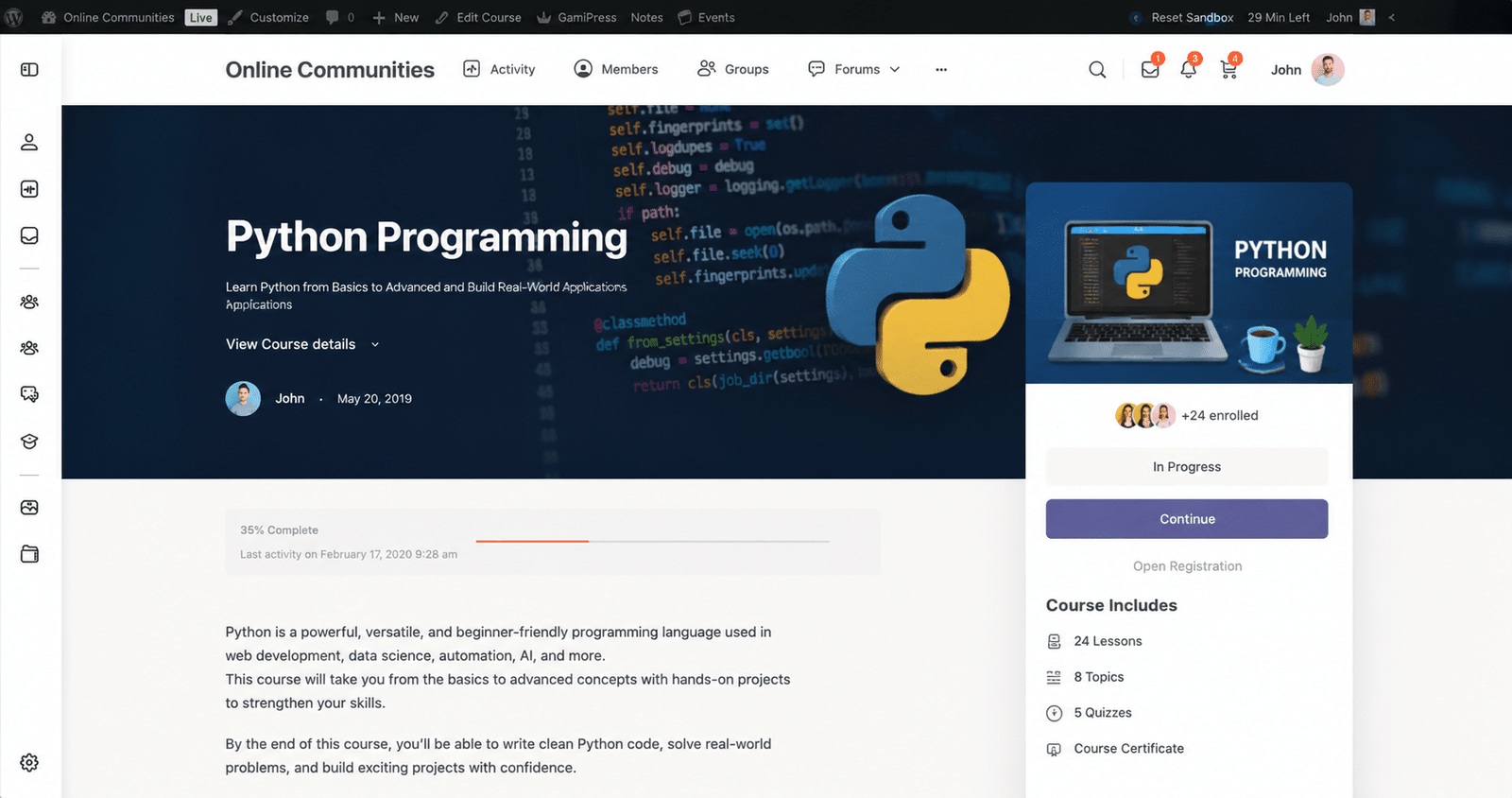 Image showing online community python programming.