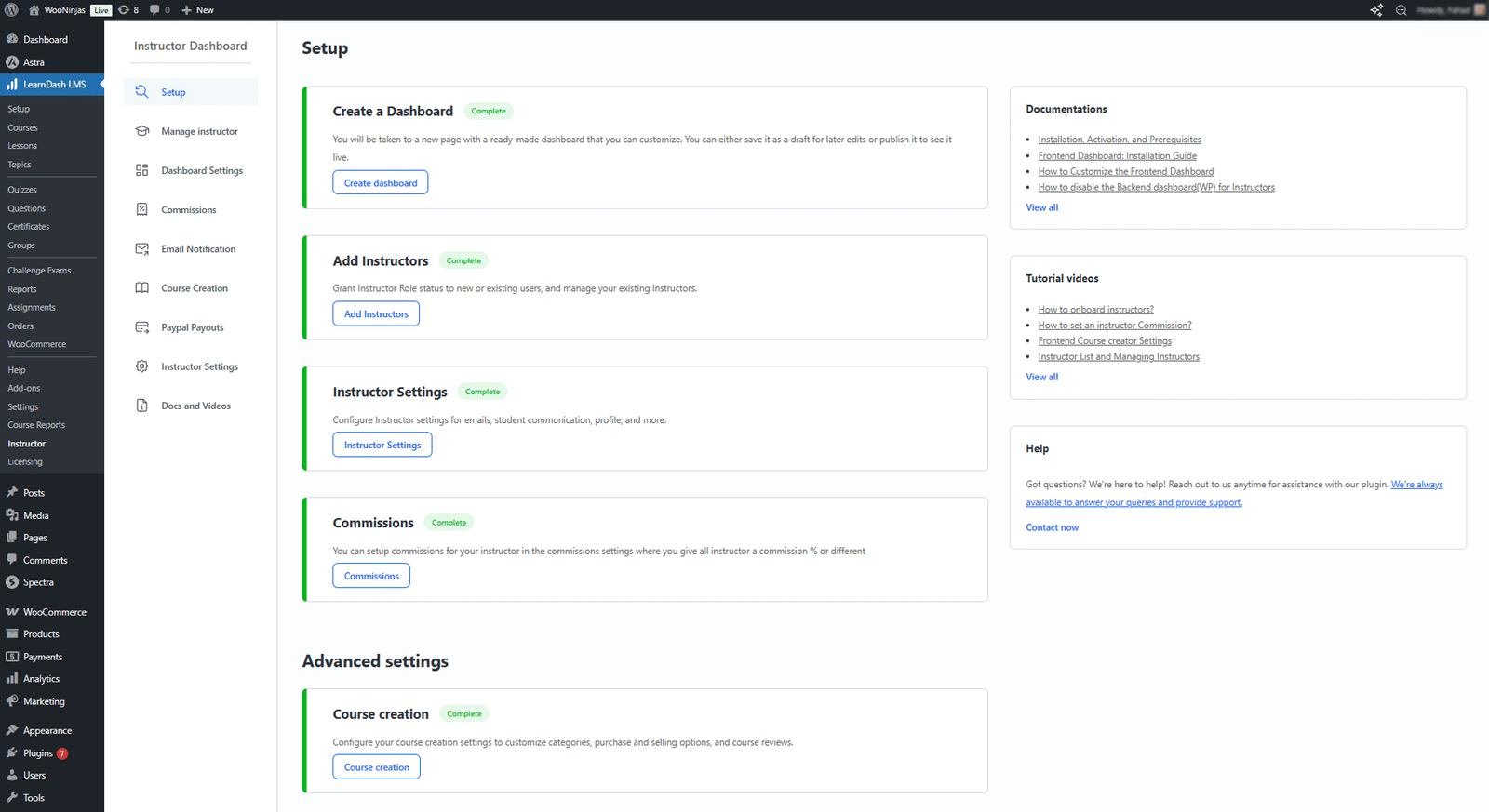 Image showing learndash lms setup.
