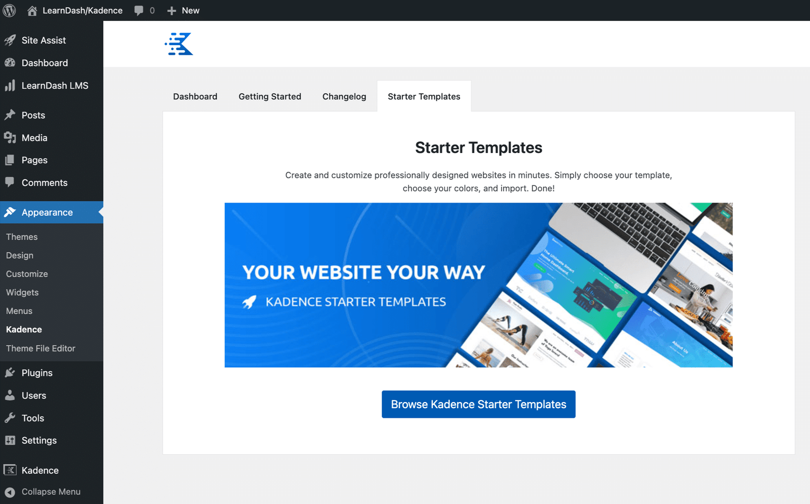 Image showing appearance starter template.