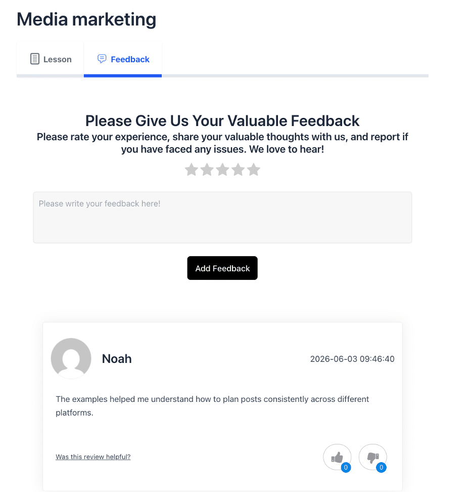 Image showing media marketing feedback.