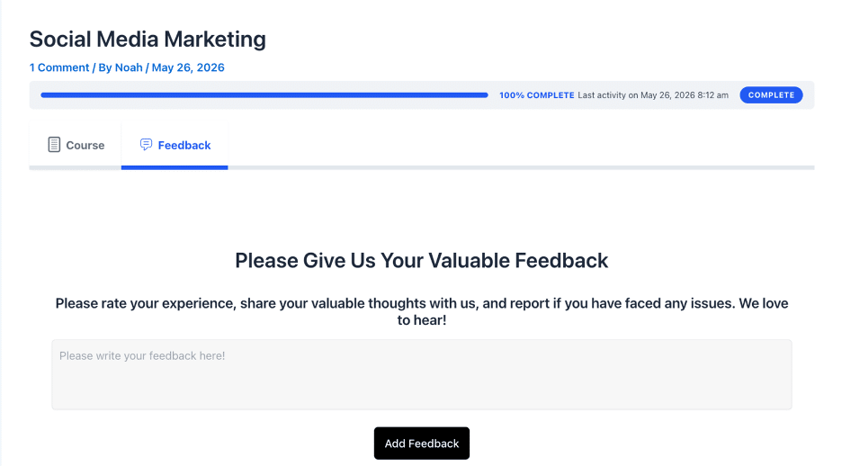 Image showing please give us a feedback.