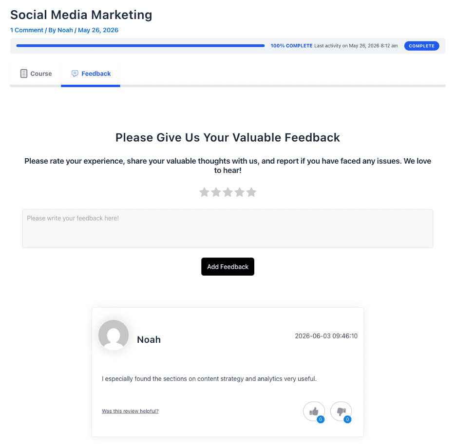 Image showing social media marketing complete status.