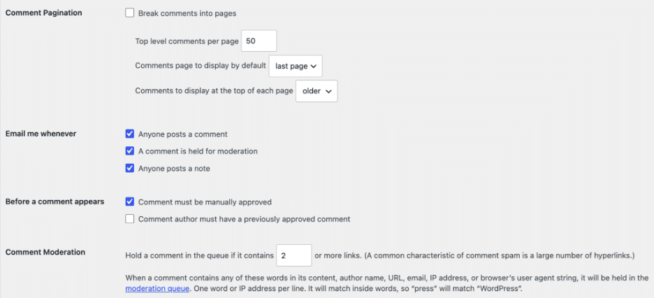 iMAGE SHOWING COMMENT PAGINATION IN WordPress.