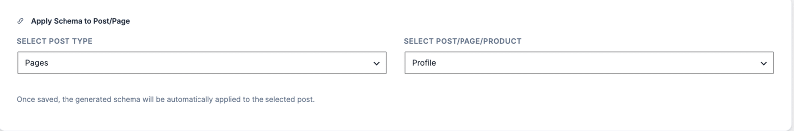 Image showing how to apply schema to post/page.