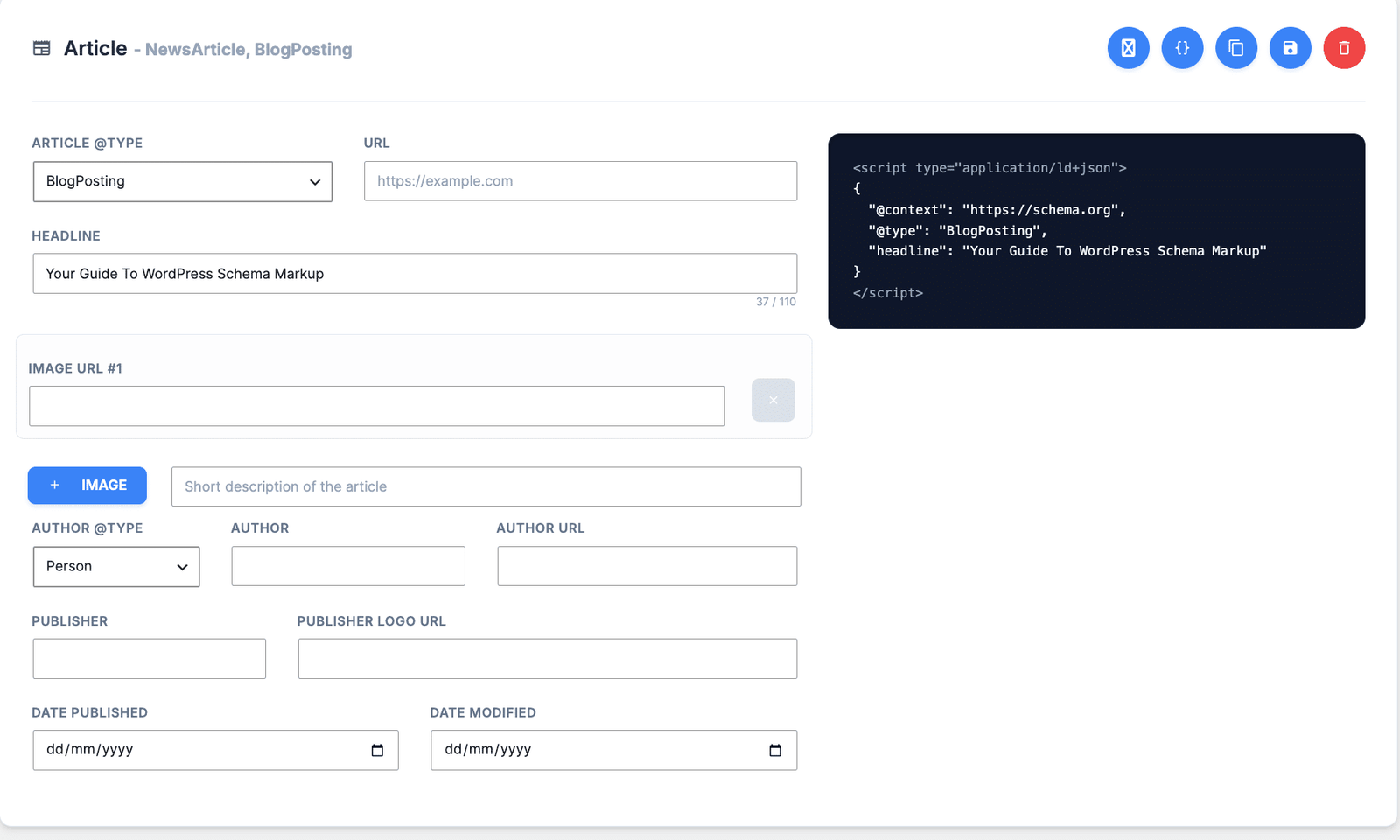 Image showing schema builder gives you flexible content mapping.