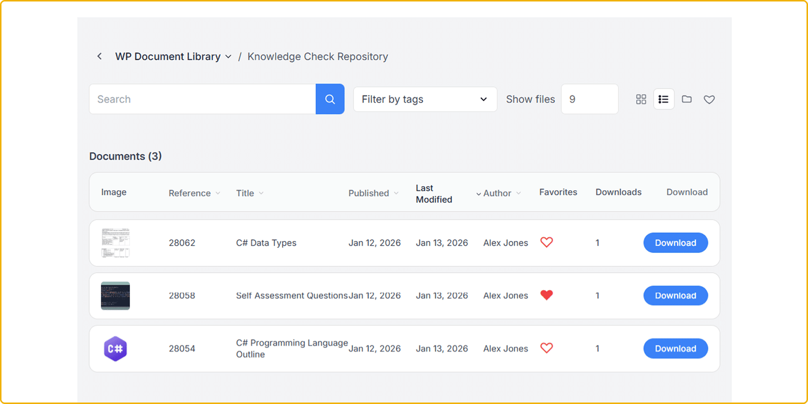 Advanced document features screenshot