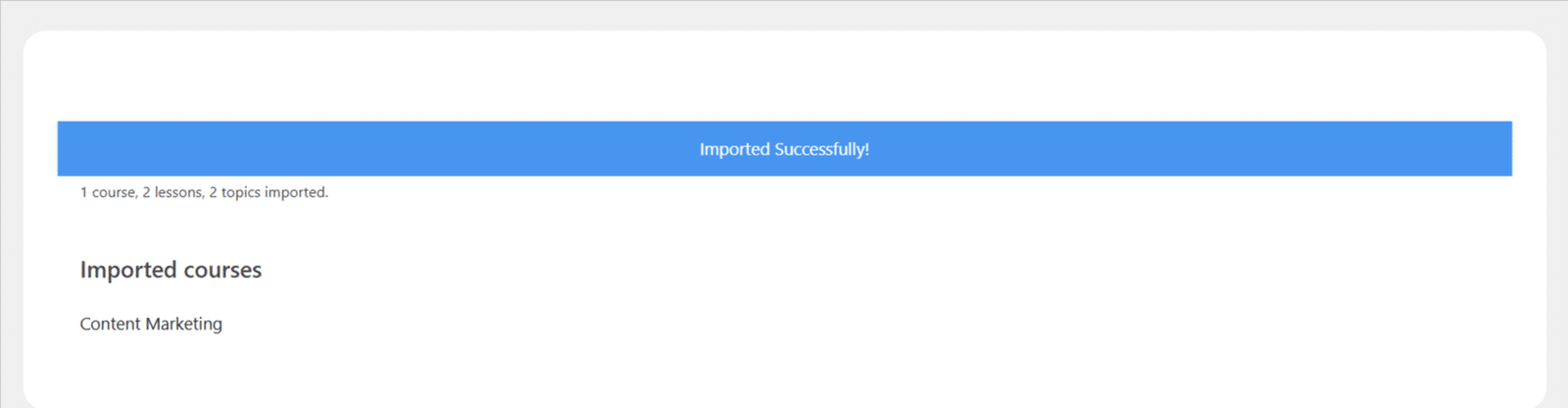 Image showing imported successfuly.