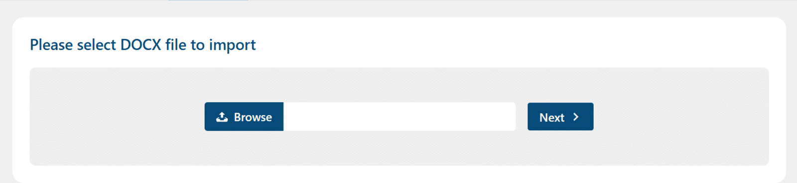 Image showing to select the docx file.