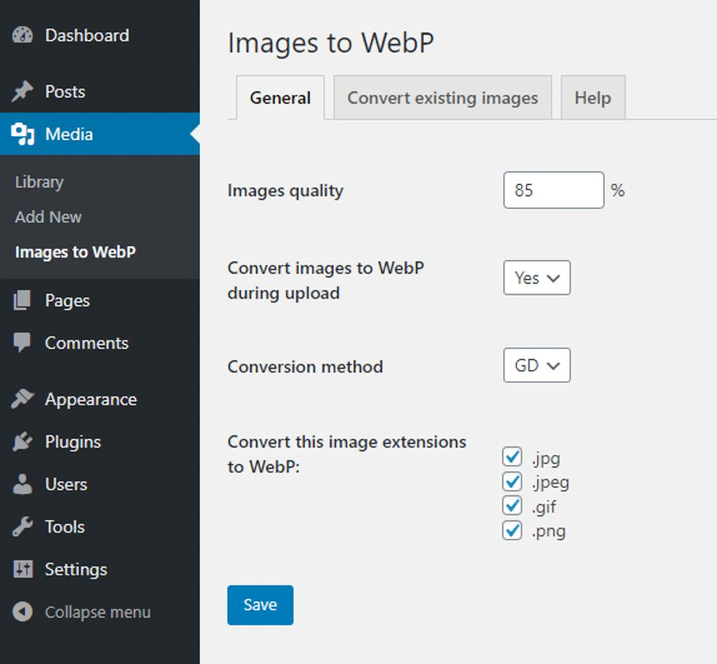Image showing Images to WebP general.