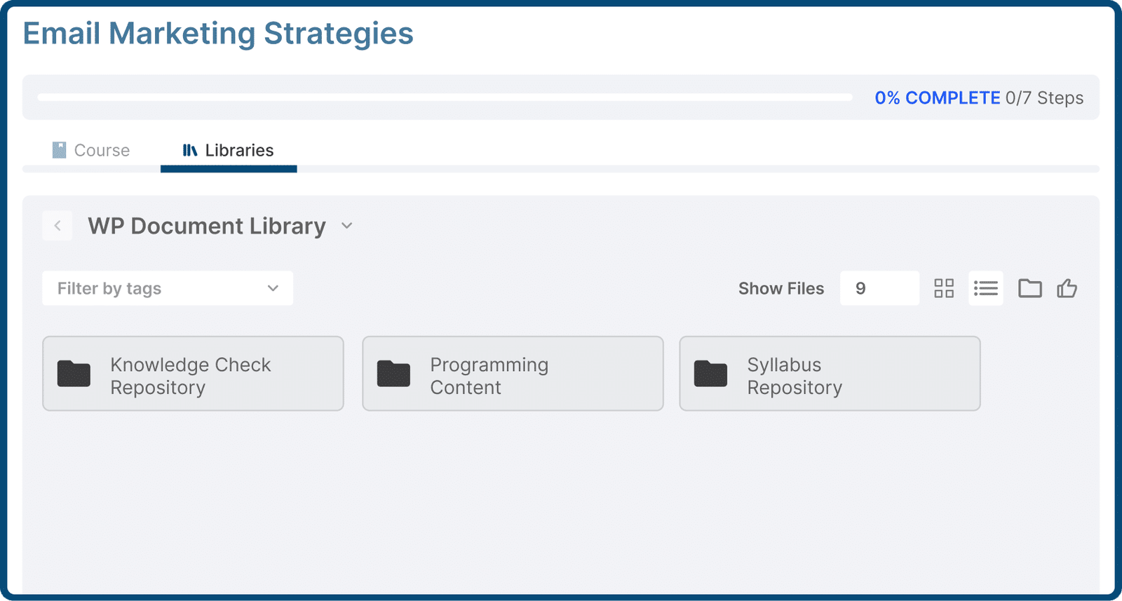 LearnDash course document library
