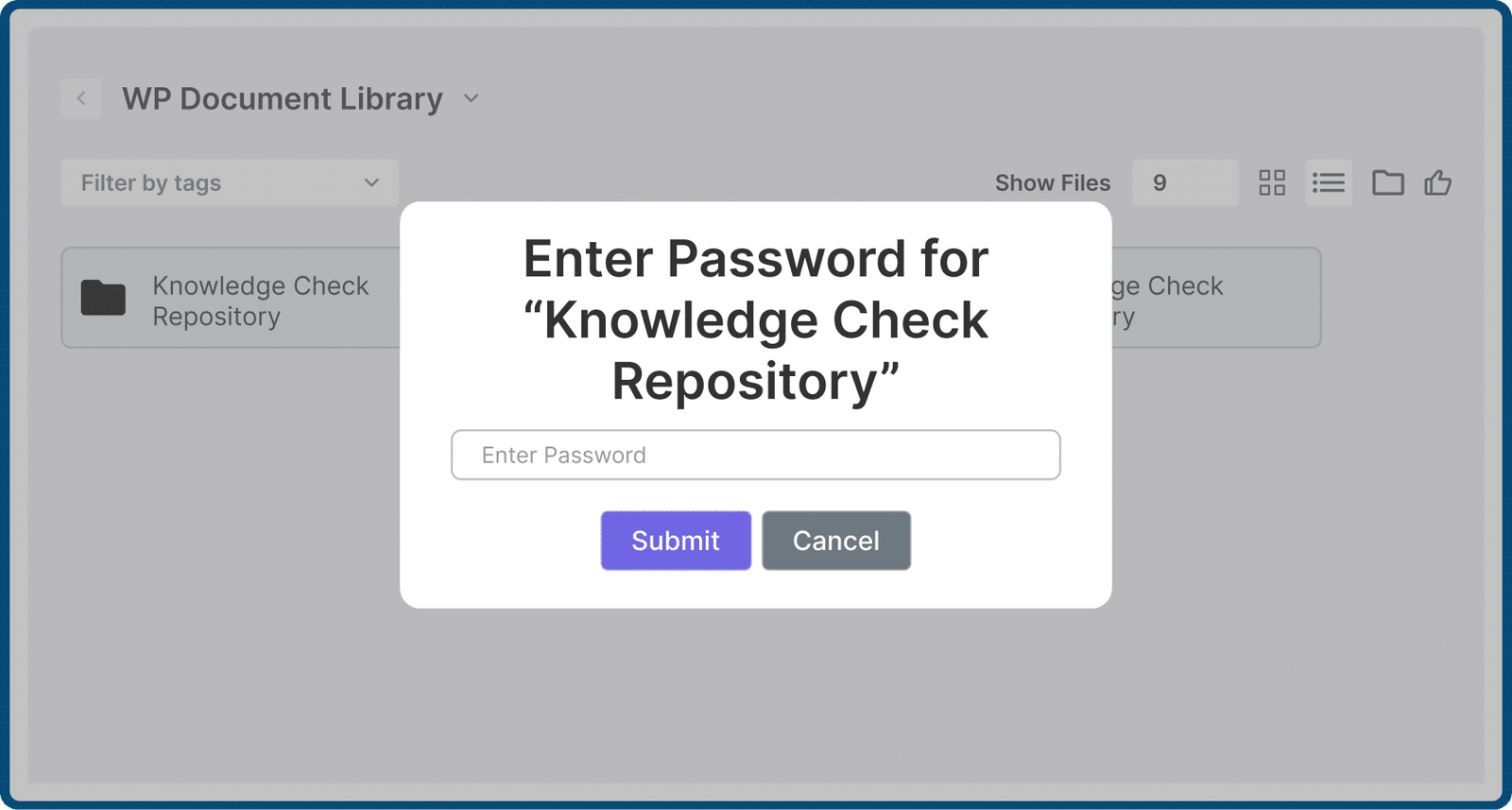 Password protected document library
